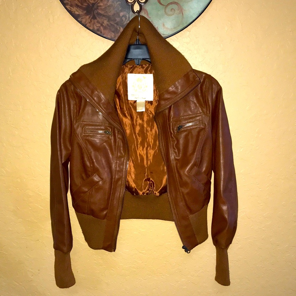 Vintage Wet Seal Large brown bomber jacket